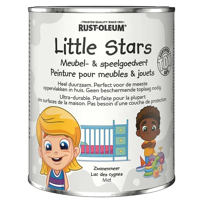 Rust-Oleum Little Stars Kleurverf - Zwanenmeer, 750 ml, Mat, Meubels en speelgoed - Vooraanzicht