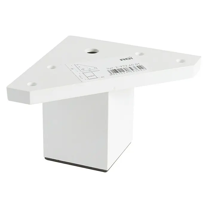 Pata para muebles 972 - L x An x Al: 4 x 8 x 6 cm, Blanco
