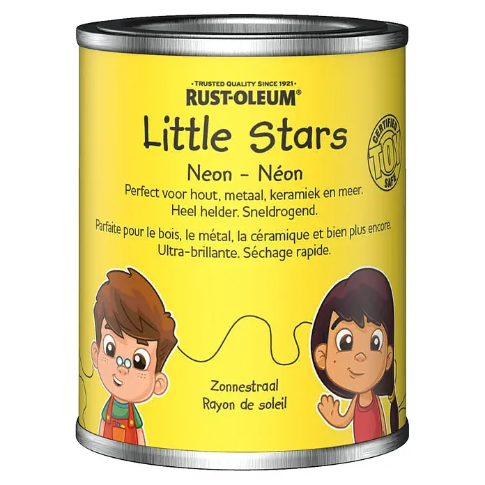 Rust-Oleum Little Stars Muurverf Neon - Zonnestraal, 125 ml, Hoogglans - Vooraanzicht