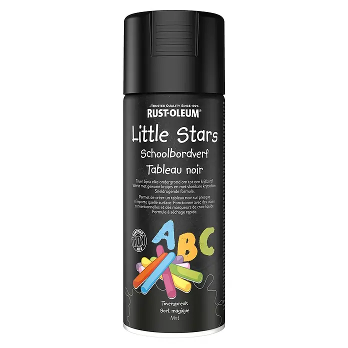 Rust-Oleum Little Stars Schoolbordverf Spray - Toverspreuk, 400 ml, Mat - Vooraanzicht