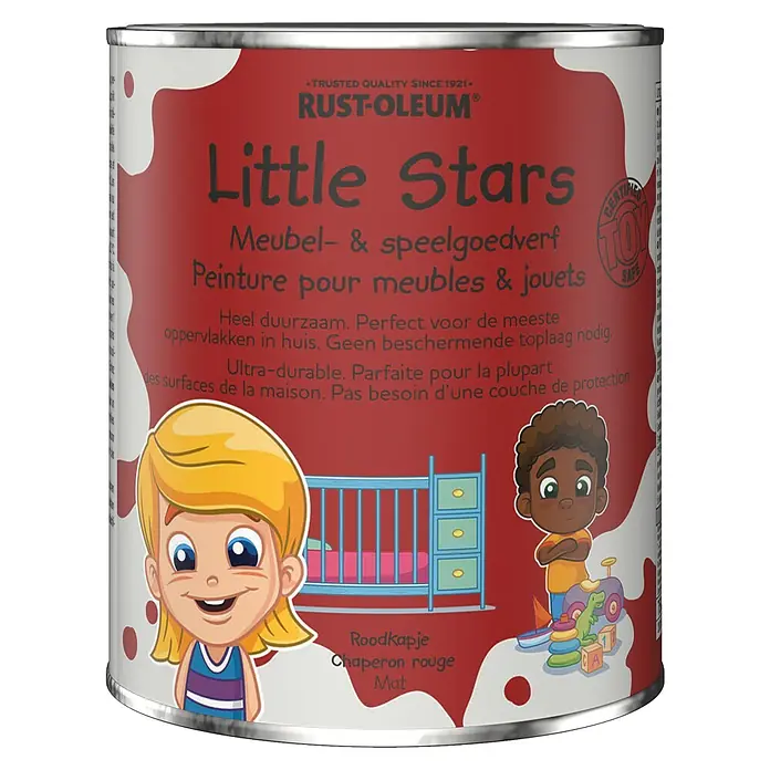 Rust-Oleum Little Stars Kleurverf - Roodkapje, 750 ml, Mat, Meubels en speelgoed - Vooraanzicht