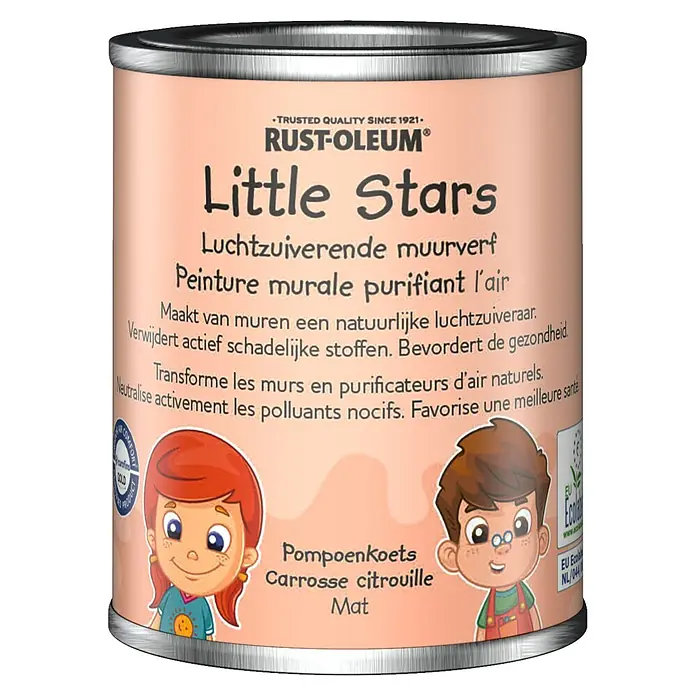 Rust-Oleum Little Stars Muurverf Luchtzuiverend - Pompoenkoets, 125 ml, Extra mat - Vooraanzicht