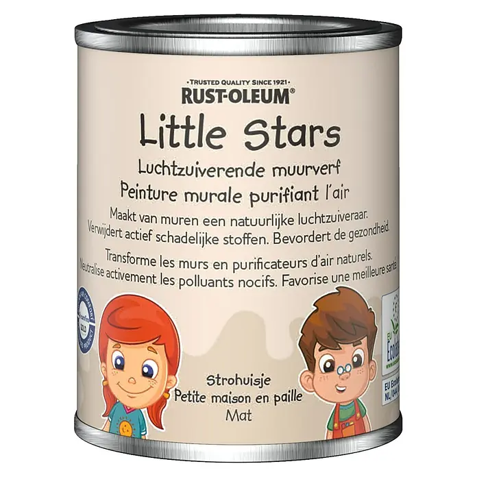 Rust-Oleum Little Stars Muurverf Luchtzuiverend - Strohuisje, 125 ml, Extra mat - Vooraanzicht