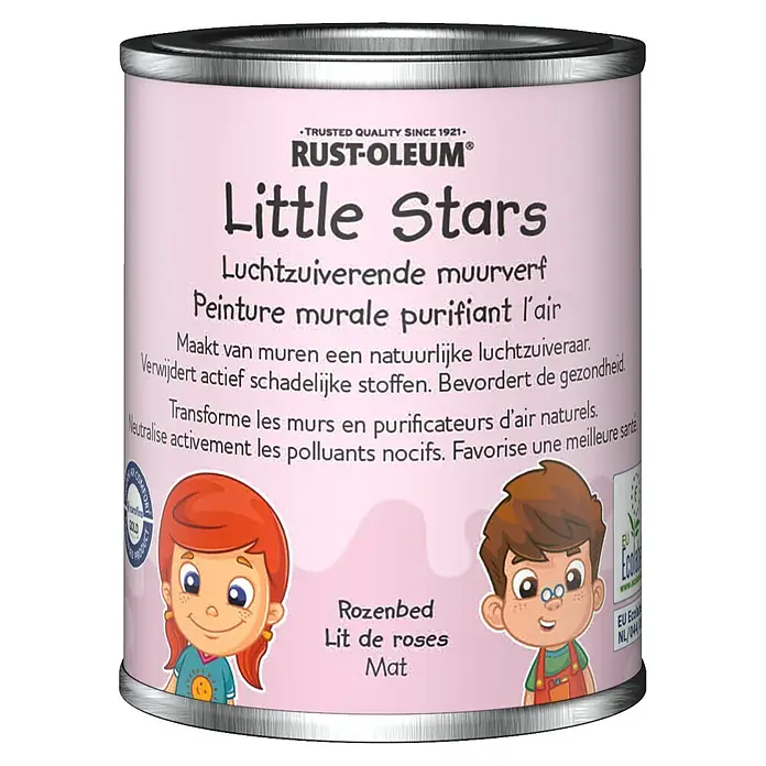 Rust-Oleum Little Stars Muurverf Luchtzuiverend - Rozenbed, 125 ml, Extra mat - Vooraanzicht