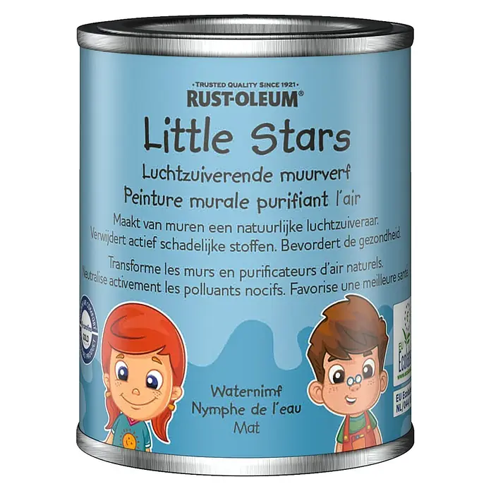 Rust-Oleum Little Stars Muurverf Luchtzuiverend - Waternimf, 125 ml, Extra mat - Vooraanzicht