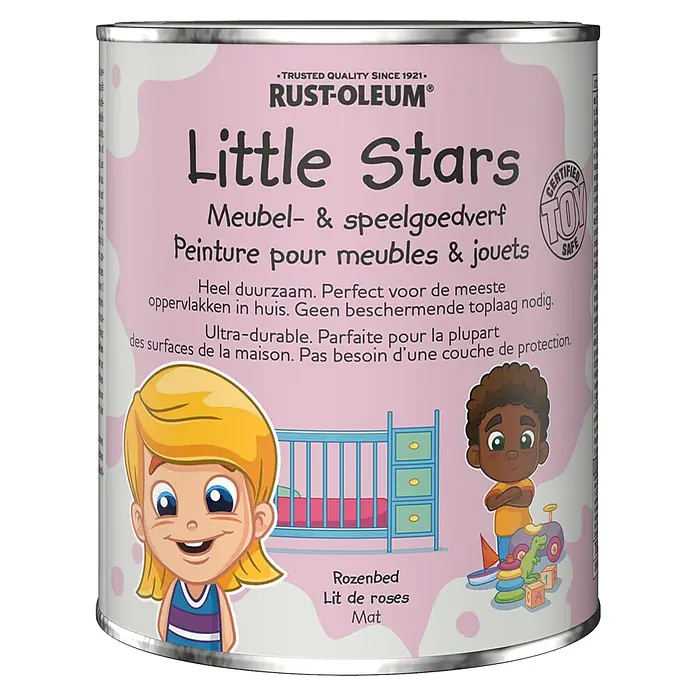 Rust-Oleum Little Stars Kleurverf - Rozenbed, 750 ml, Mat, Meubels en speelgoed - Vooraanzicht