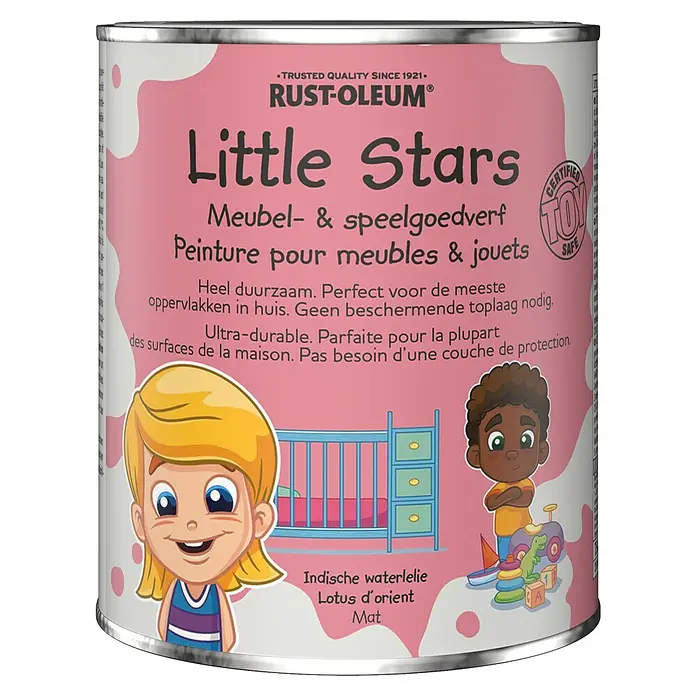 Rust-Oleum Little Stars Kleurverf - Indische lotusbloem, 750 ml, Mat, Meubels en speelgoed - Vooraanzicht