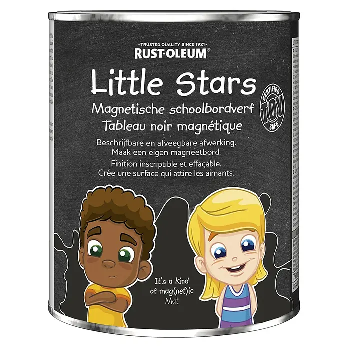 Rust-Oleum Little Stars Schoolbordverf Magnetisch - Zwart, 750 ml, Mat - Vooraanzicht