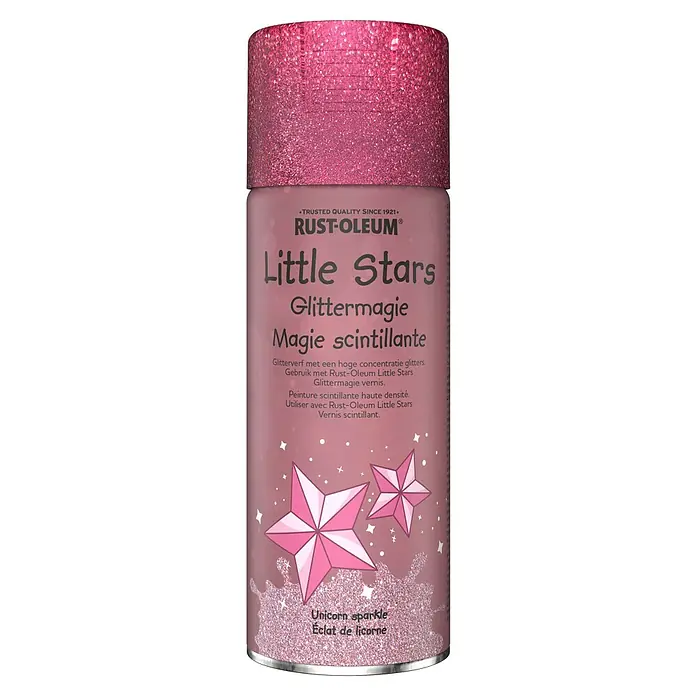 Rust-Oleum Little Stars Lakspray Glittermagie - Hoogglans, 400 ml, Eenhoornglans - Vooraanzicht
