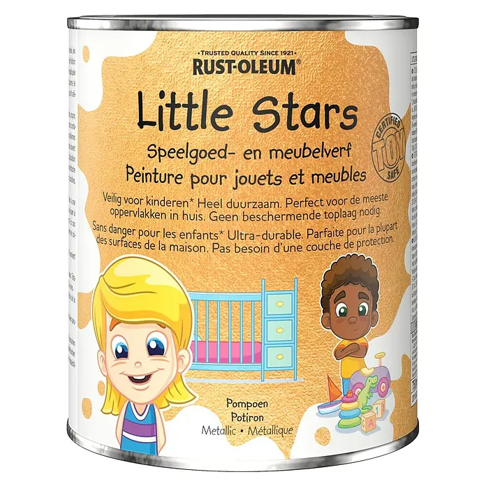 Rust-Oleum Little Stars Kleurverf Metallic - Pompoen, 750 ml, Meubels en speelgoed - Vooraanzicht