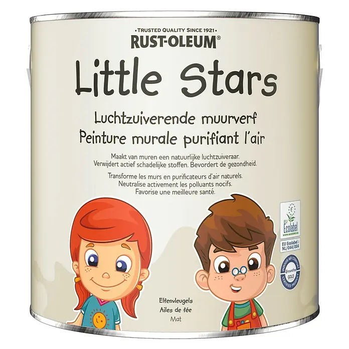 Rust-Oleum Little Stars Muurverf Luchtzuiverend - Elfenvleugels, 2,5 l, Extra mat - Vooraanzicht