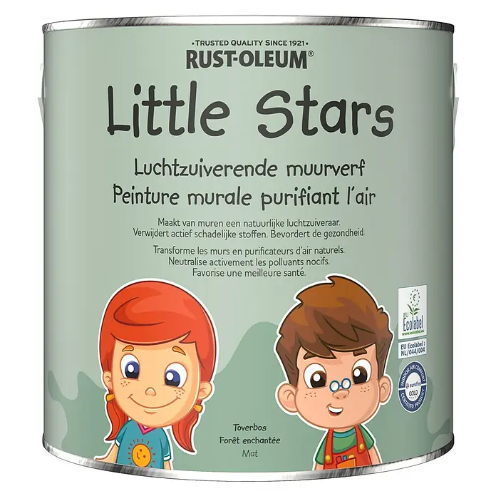 Rust-Oleum Little Stars Muurverf Luchtzuiverend - Toverbos, 2,5 l, Extra mat - Vooraanzicht
