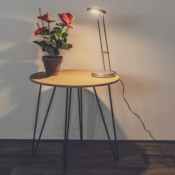 Pomoćni stolić - Ø x V: 48 x 45 cm, Srednje debela ploča od drvenih vlakana (MDF) - Živopisni prikaz