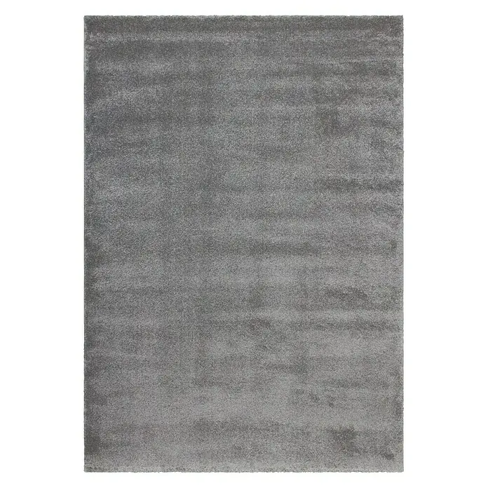 Kurzflorteppich Softtouch - Silber, 230 x 160 cm, 100 % Polypropylen (Flor) - Ansicht von oben