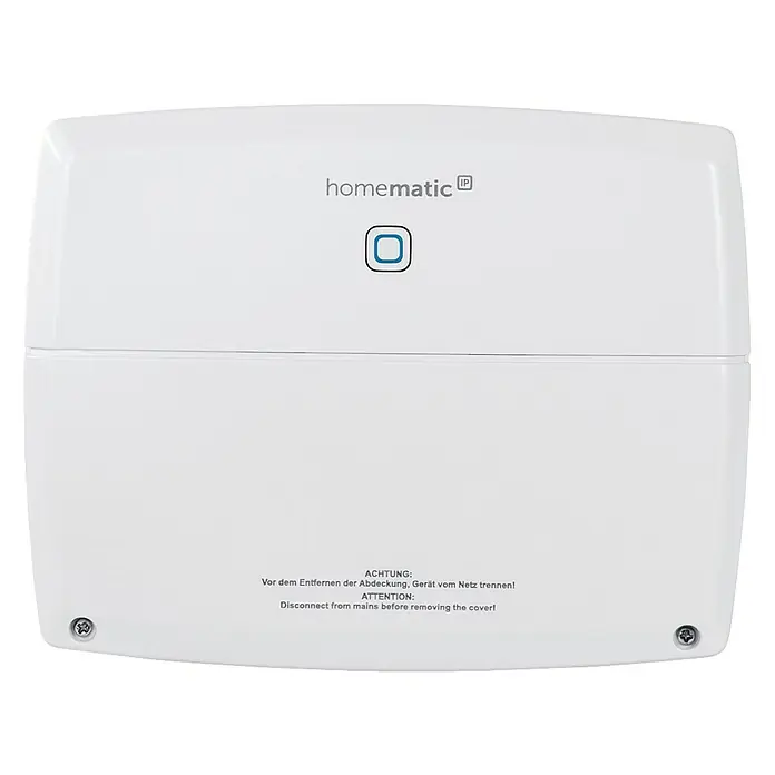 Homematic IP Steuerzentrale Multi IO Box - Weiß, 3,4 x 19,9 x 15,6 cm - Vorderansicht