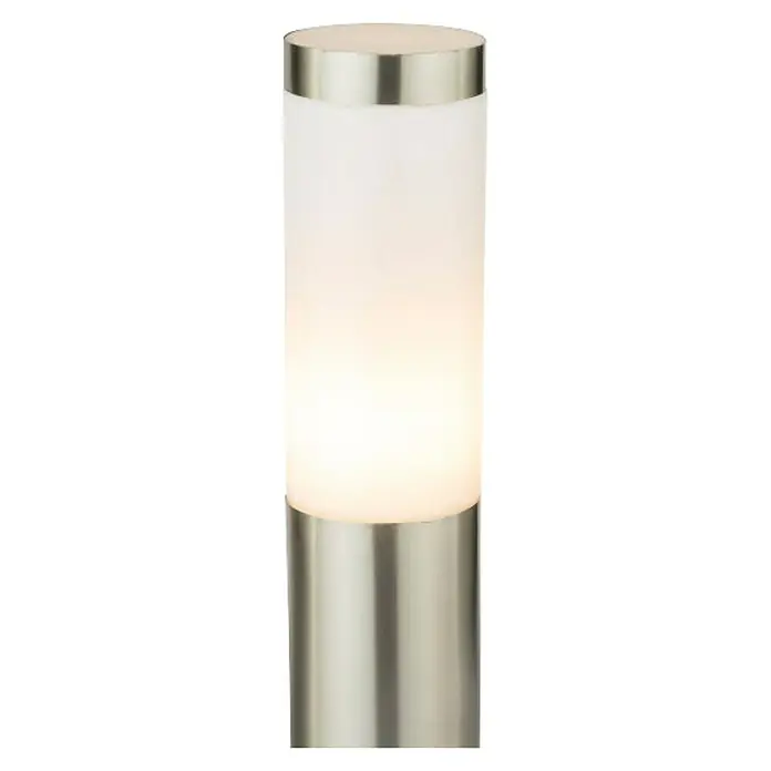 Globo Boston Baliza exterior 45 - 60 W, L x An x Al: 12,7 x 12,7 x 45 cm, Plateado, IP44 - Primer plano