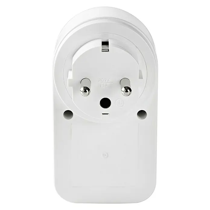 Nedis Smartlife WiFi-Schaltsteckdose - Weiß, Max. Anschlussleistung: 3.680 W, 16 A - Vorderansicht