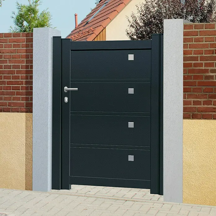 Gardengate Gartentor BH15 - 1 x 1,8 m, Anthrazit, Aluminium