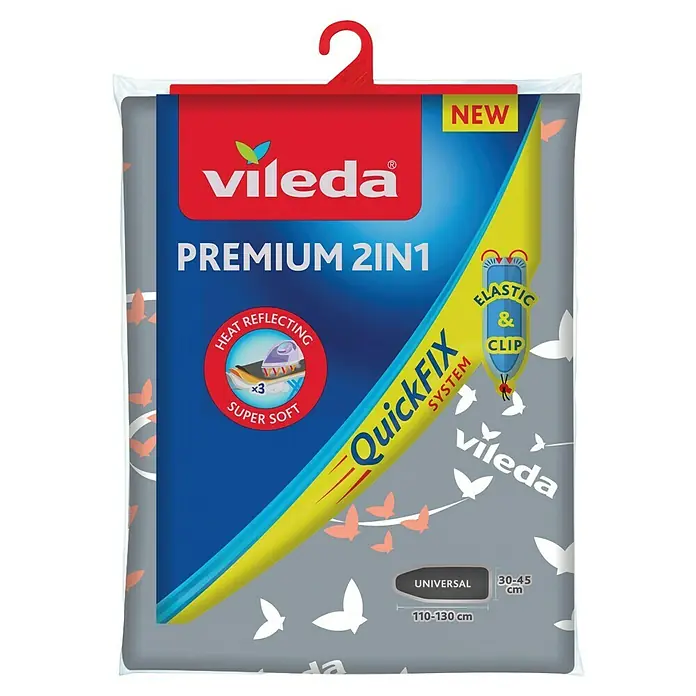 Vileda Funda para tabla de planchar Premium 2 en 1 - Específico para: Tabla de planchar - Vista frontal