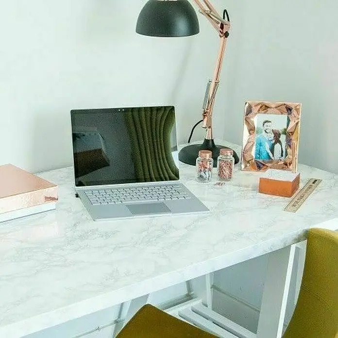 D-c-fix Lámina adhesiva efecto mármol blanco - An x L: 45 x 200 cm - Foto ambiente