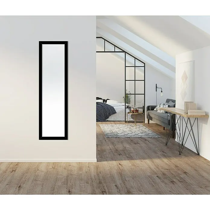 Espejo de pared - Negro, An x Al: 30 x 120 cm - Foto ambiente