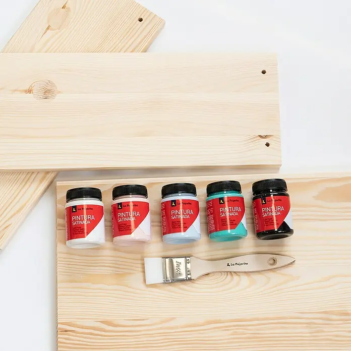 La Pajarita Pintura satinada - Verde vivo, 75 ml, Satinado - Primer plano
