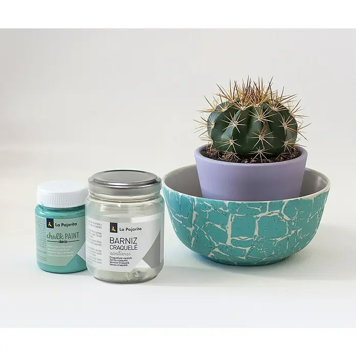 La Pajarita Barniz Craquelé - Incoloro, 175 ml, Al agua - Foto ambiente