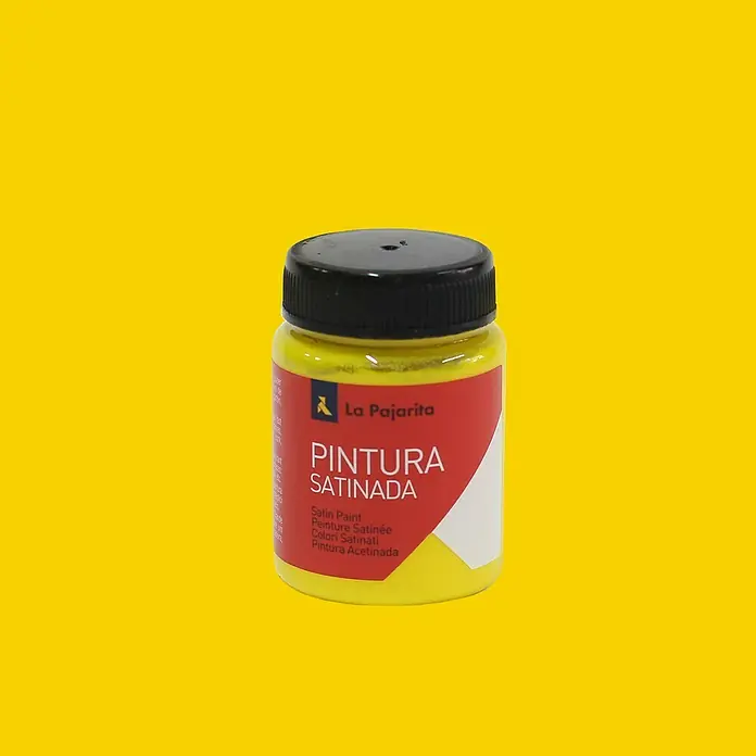 La Pajarita Pintura satinada - Amarillo oro, 75 ml, Satinado - Primer plano
