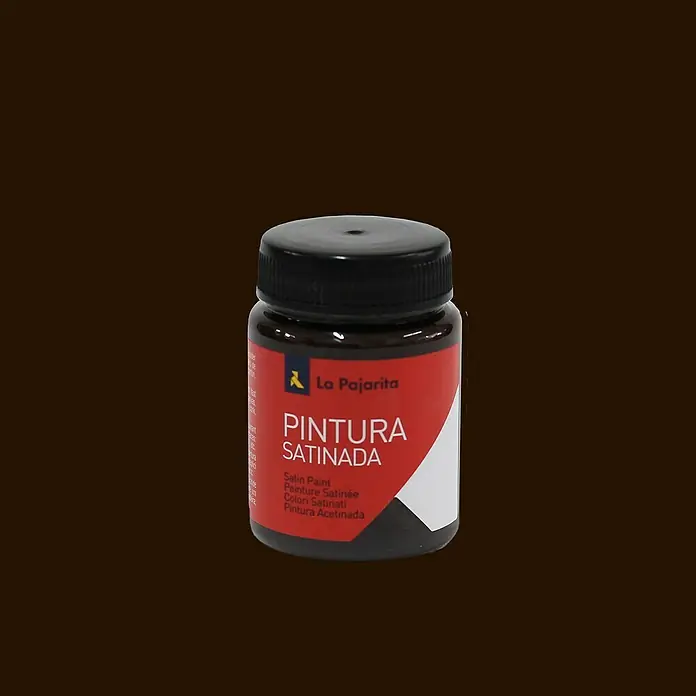 La Pajarita Pintura satinada - Marrón, 75 ml, Satinado - Primer plano
