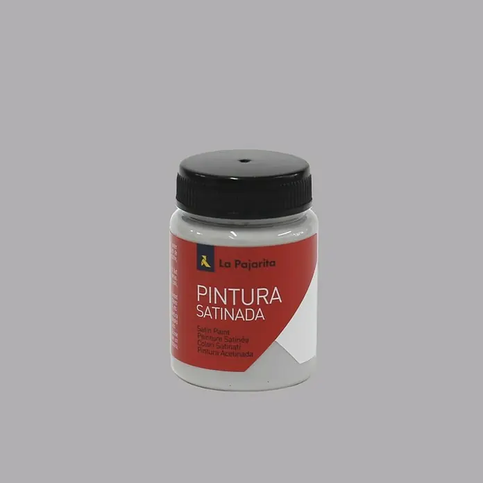 La Pajarita Pintura satinada - Gris, 75 ml, Satinado - Primer plano