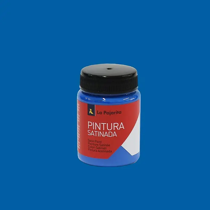 La Pajarita Pintura satinada - Cyan, 75 ml, Satinado - Primer plano