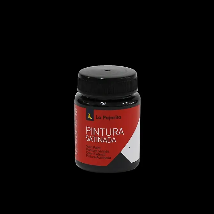 La Pajarita Pintura satinada - Negro, 75 ml, Satinado - Primer plano