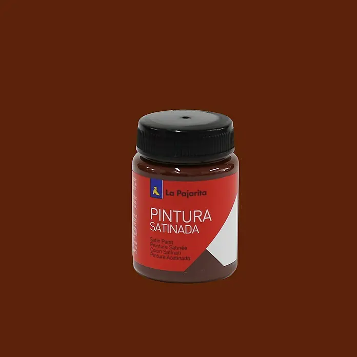 La Pajarita Pintura satinada - Castaño, 75 ml, Satinado - Primer plano