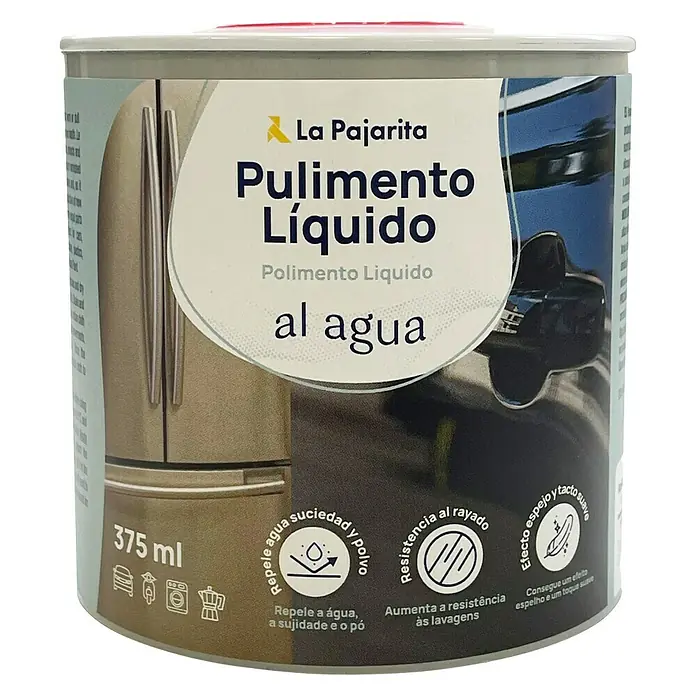 La Pajarita Pulimento Líquido - 375 ml, Incoloro, Al agua - Vista frontal