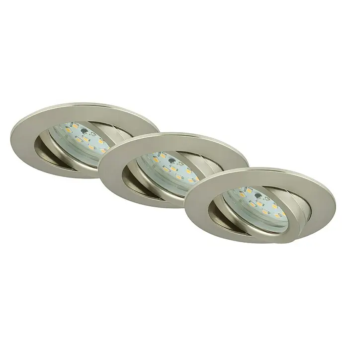 Briloner Led-inbouwspot Attach Move - Warm wit, Ø x h: 68 x 28 mm, Mat nikkel - Zicht van beneden
