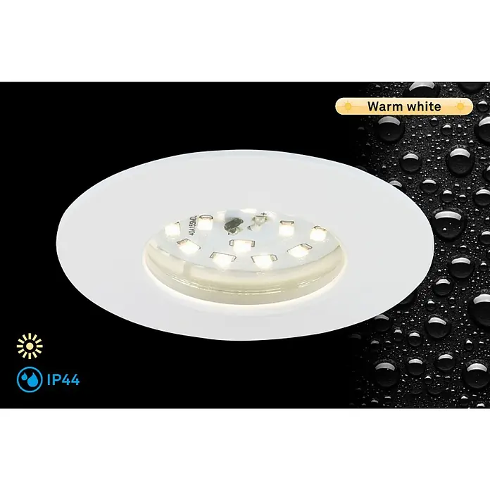 Briloner Led-inbouwspot Attach One - Warm wit, Wit, Ø x h: 68 x 28 mm, 1 st. - Informatieweergave