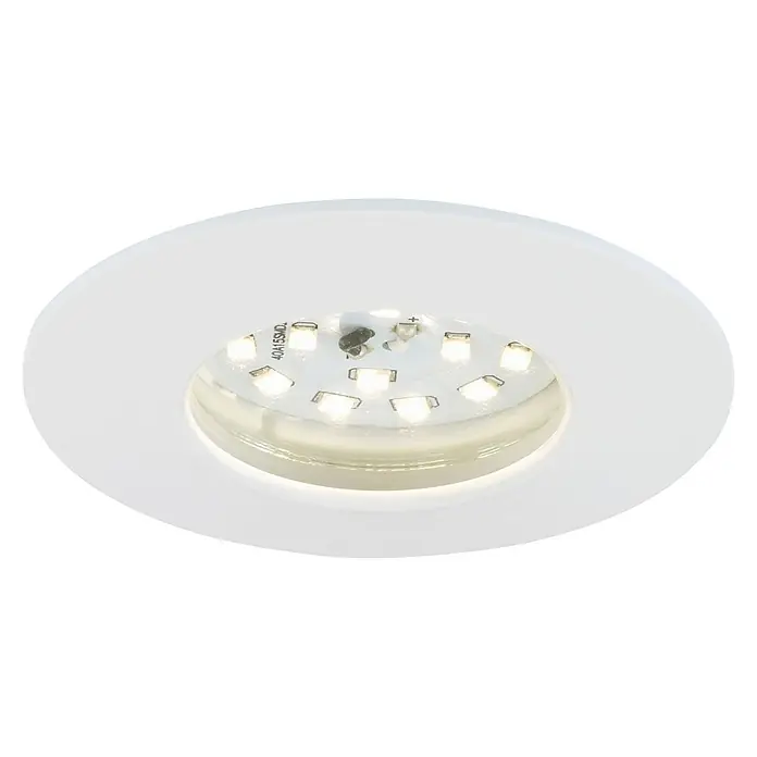 Briloner Led-inbouwspot Attach One - Warm wit, Wit, Ø x h: 68 x 28 mm, 1 st. - Diagonaal zicht