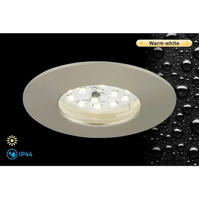 Briloner Led-inbouwspot Attach One - Warm wit, Mat nikkel, Ø x h: 68 x 28 mm, 1 st. - Informatieweergave