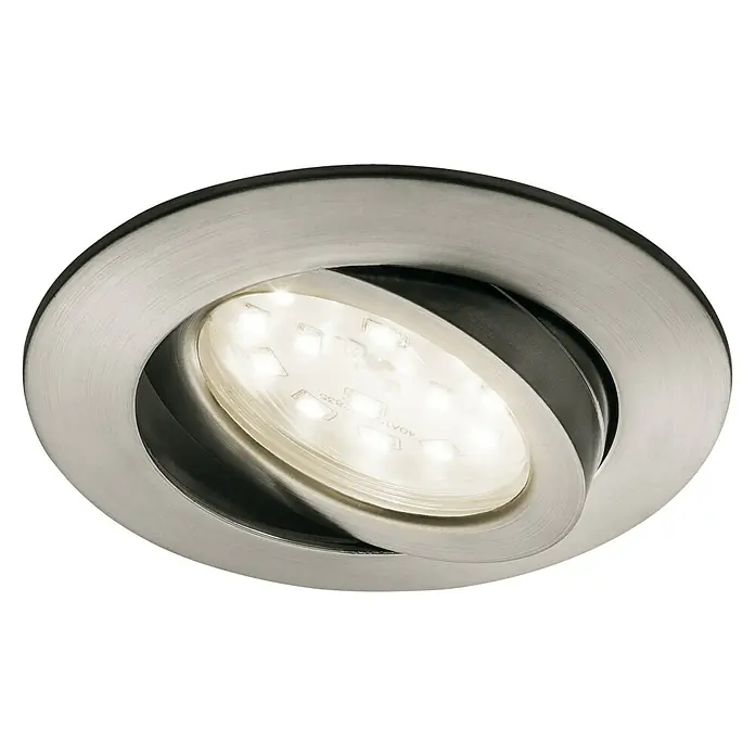 Briloner Led-inbouwspot Attach Move - Warm wit, Ø x h: 68 x 28 mm, Mat nikkel - Zicht van beneden