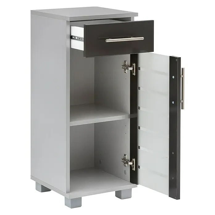 Schildmeyer Niko Unterschrank - 30 x 32,5 x 75 cm, Silber/Anthrazit - Detailaufnahme