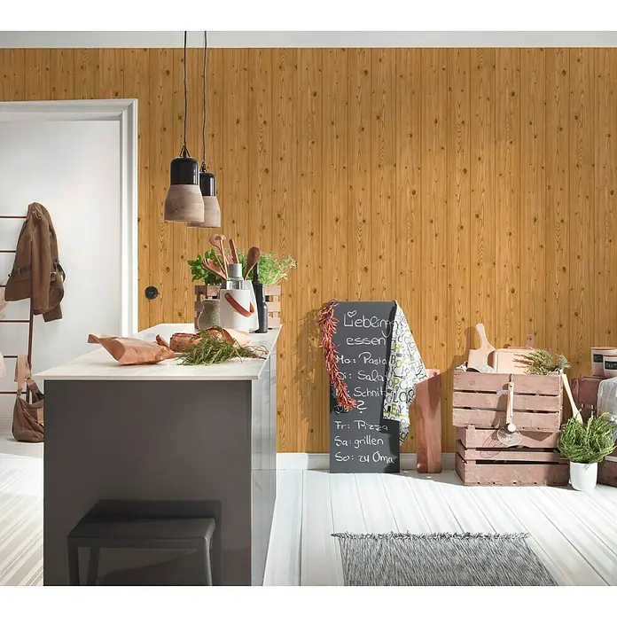 AS Creation Dekora Natur 4 Papiertapete - Braun, Holzoptik, 10,05 x 0,53 m - Stimmungsaufnahme