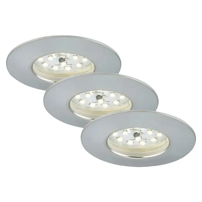Briloner Led-inbouwspot Attach Dim - Ø x h: 60 x 28 mm, Aluminium, Warm wit - Diagonaal zicht