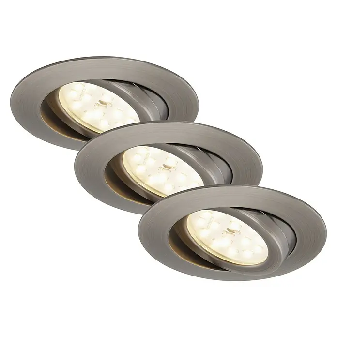 Briloner Led-inbouwspot Attach Move - Warm wit, Ø x h: 68 x 28 mm, Industrial - Zicht van beneden