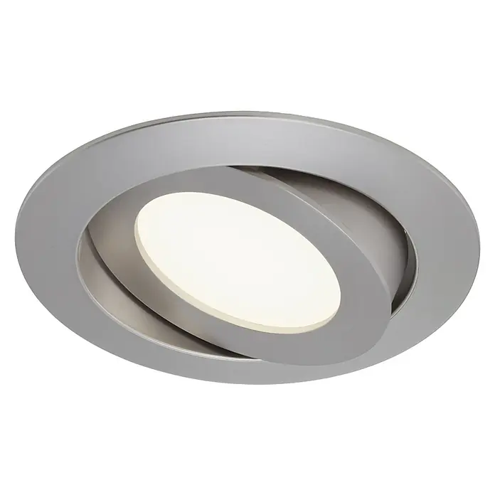 Briloner Led-inbouwspot Flat Move - Diameter: 90 mm, Mat nikkel - Zicht van beneden