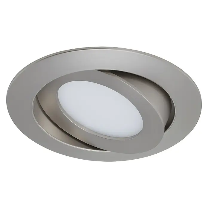 Briloner Led-inbouwspot Flat Move - Diameter: 90 mm, Mat nikkel - Zicht van beneden
