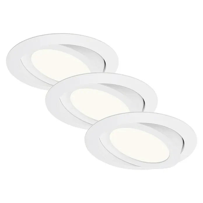 Briloner Led-inbouwspot Flat Move - Wit, Diameter: 120 mm - Zicht van beneden