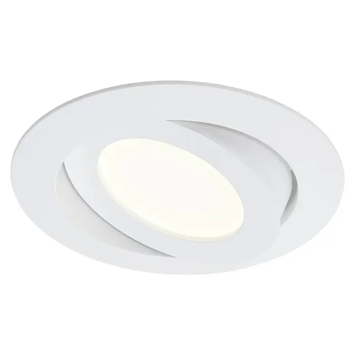 Briloner Led-inbouwspot Flat Move - Diameter: 90 mm, Wit - Zicht van beneden