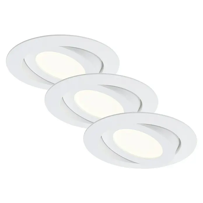 Briloner Led-inbouwspot Flat Move - Wit, Diameter: 90 mm - Zicht van beneden