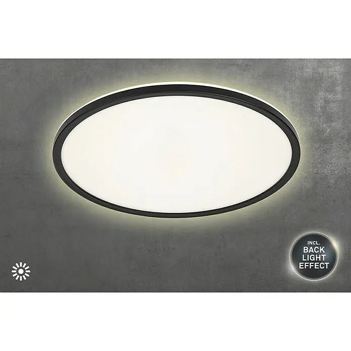 Briloner Ledpaneel, rond Slim - 22 W, Ø x h: 42 x 2,9 cm, Wit, Neutraal wit - Informatieweergave