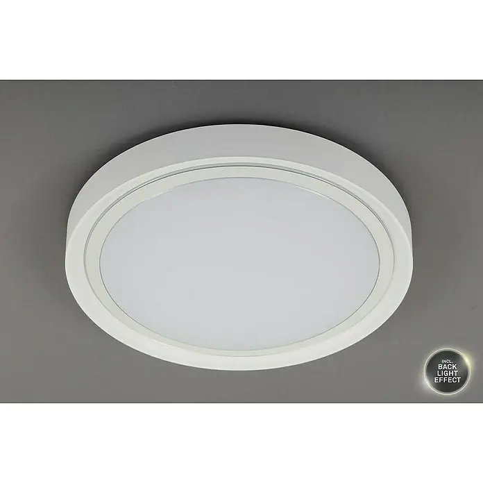 Briloner Led-plafondlamp Kahiko - Wit, Warm wit, Ø x h: 334 x 50 mm - Informatieweergave